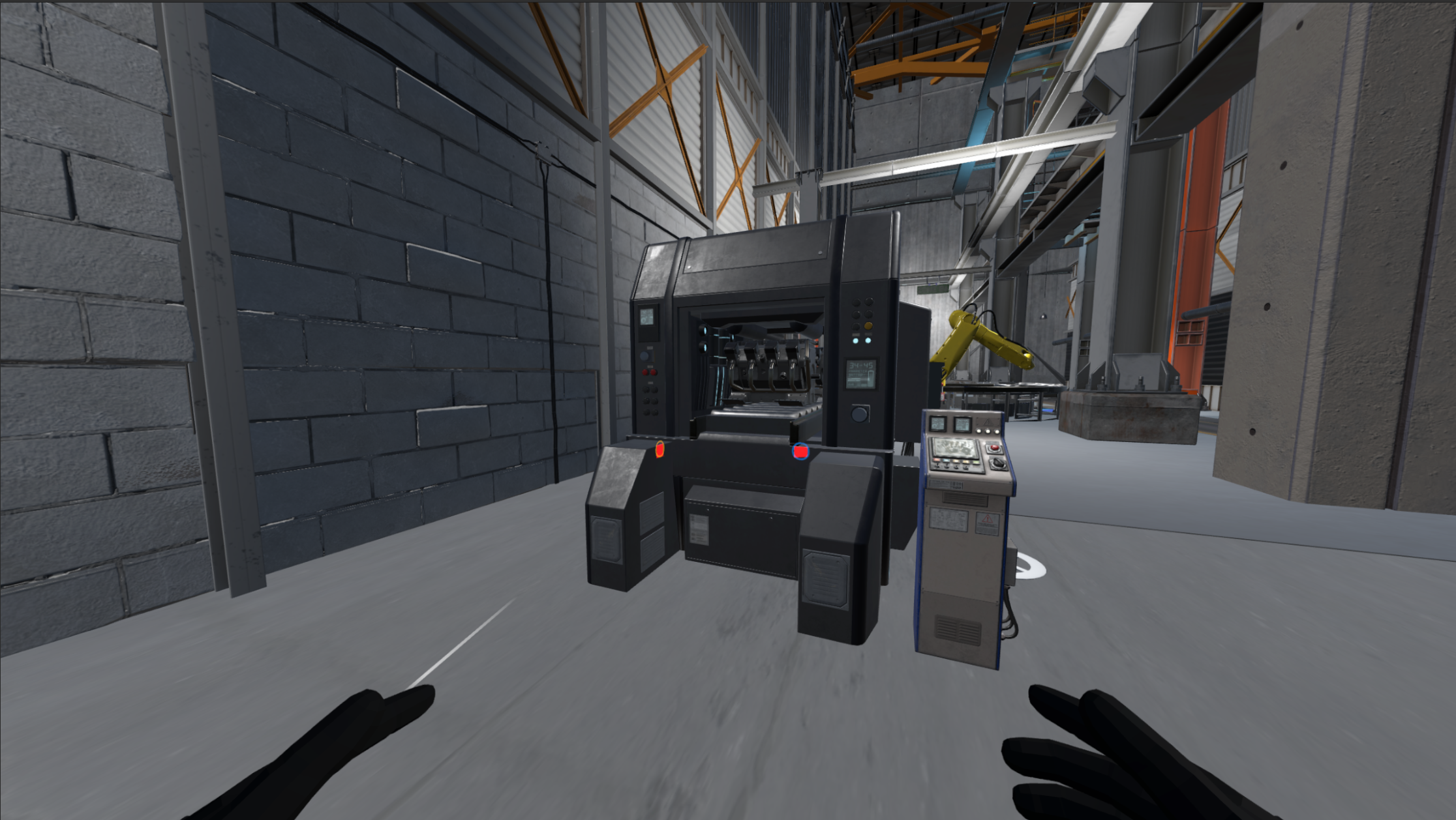 VR Environment — Close-up Mesin